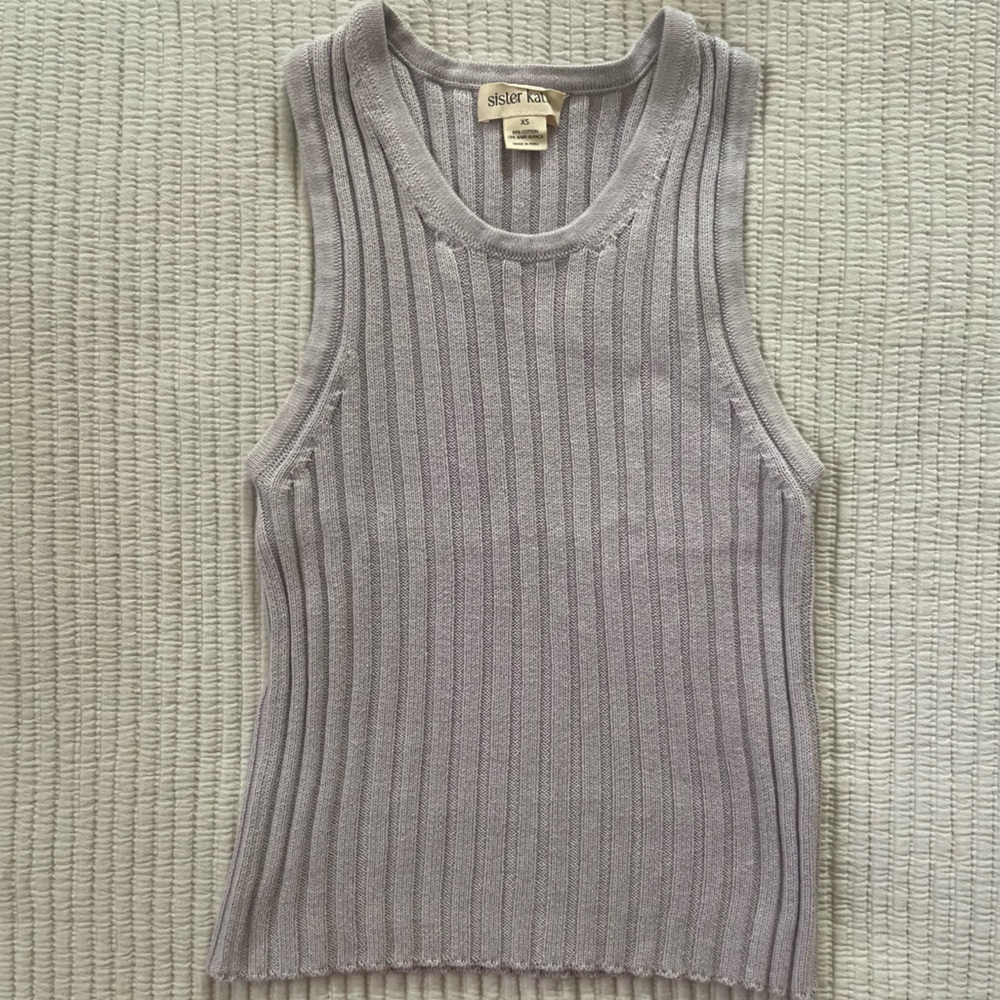 Sister Katie Ribbed Sweater “Jen” Tank Top